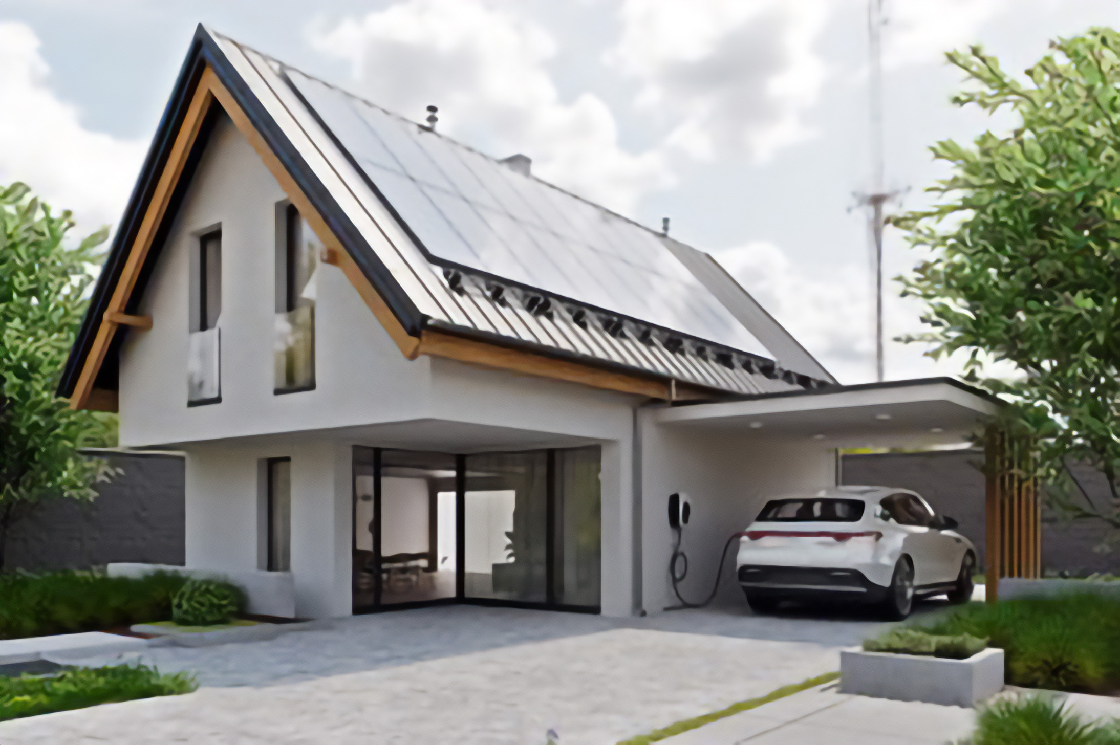 Home Charging Station with Solar Panels